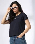 Women Embroidered Regular Fit Crew-Neck T-Shirt